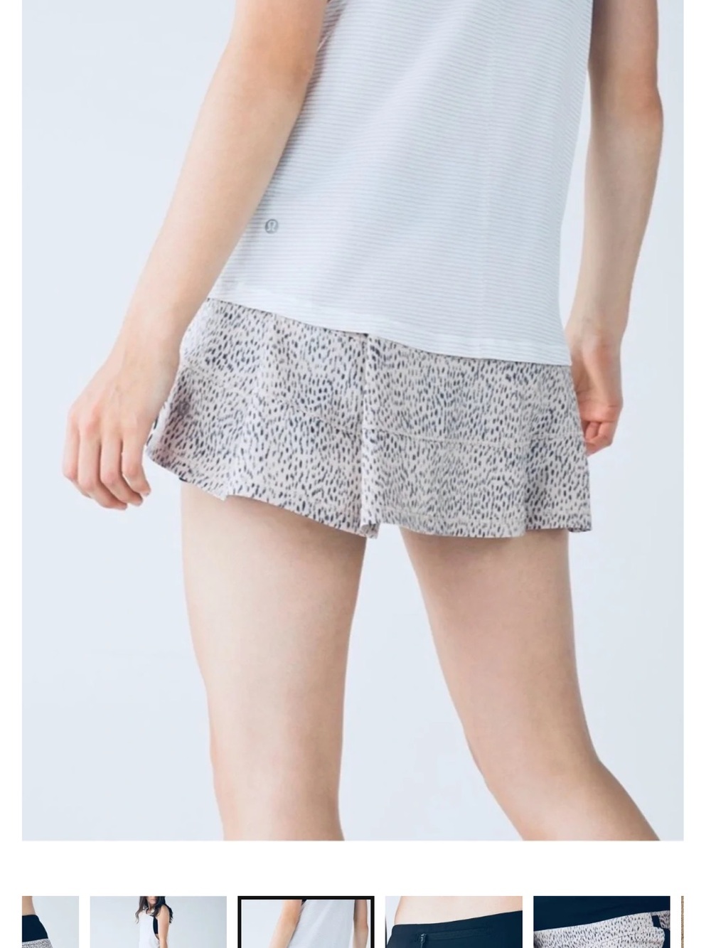 lululemon athletica Pace Rival Skort Dottie Dash pattern with built-in shorts - Picture 3 of 11